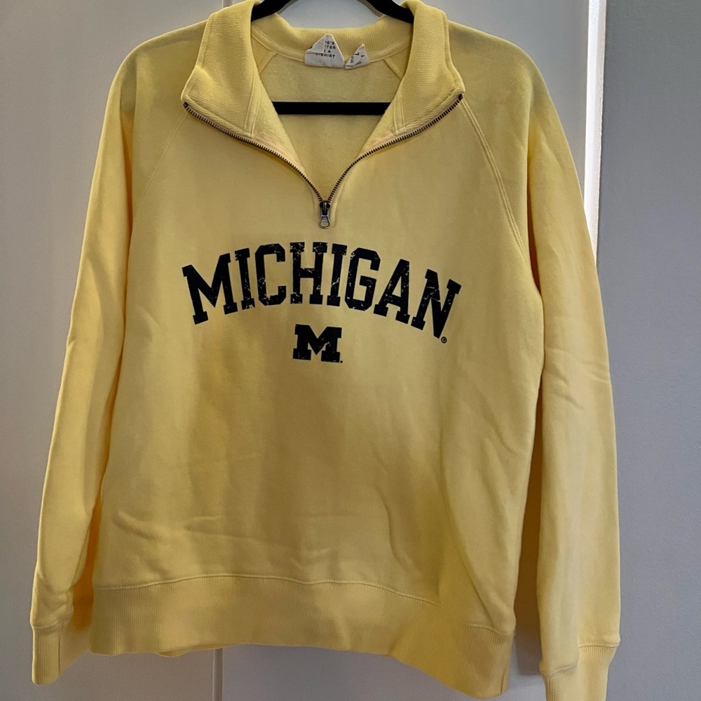 Blue 84 Large Yellow MICHIGAN quarter zip